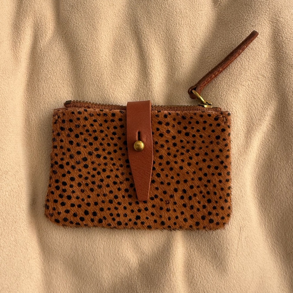 Madewell - The Calf Hair Accordion Wallet in Spot Dot